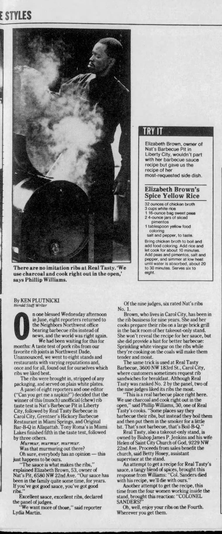 The Miami Herald 1988: A blind rib taste test