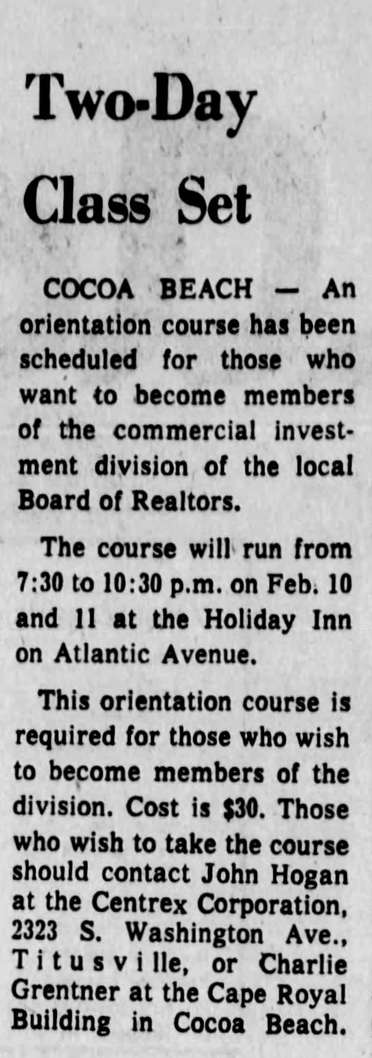 The Orlando Sentinel 1975: Two-Day Class Set