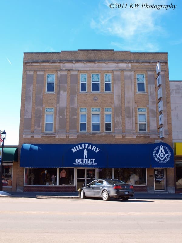 Photograph c. 2011: A storefront in Junction City