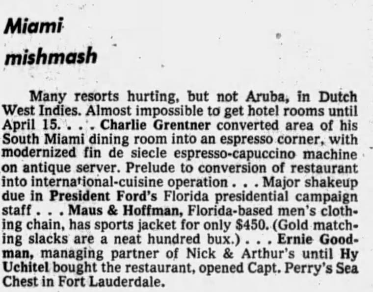 The Miami News 1975: Miami mishmash