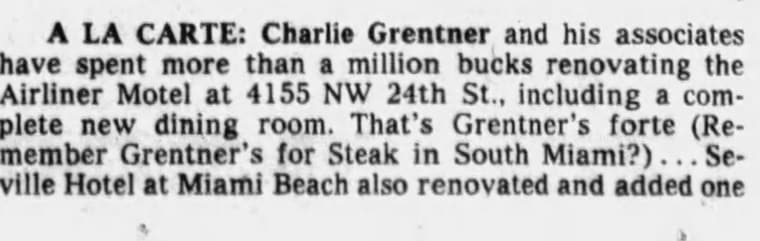The Miami News 1980: A La Carte