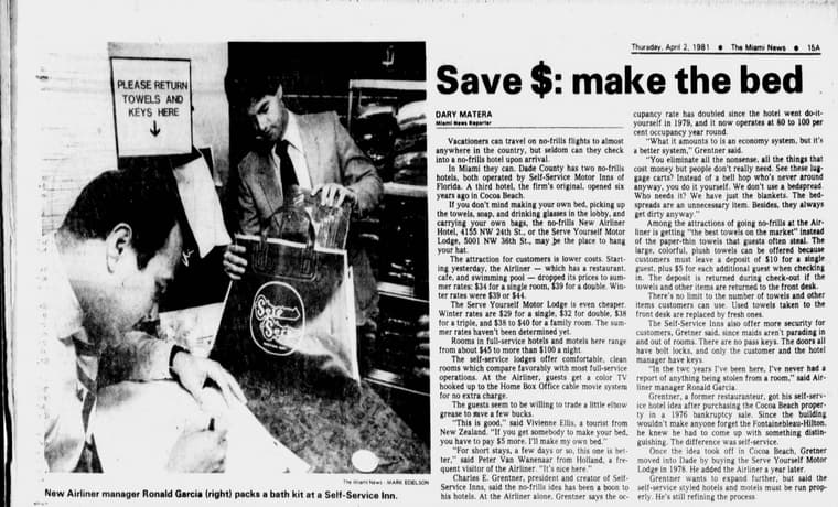 The Miami News 1981: Save $: make the bed