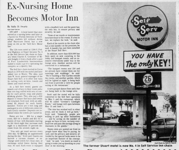 The Palm Beach Post 1982: Ex-Nursing Home Becomes Motor Inn